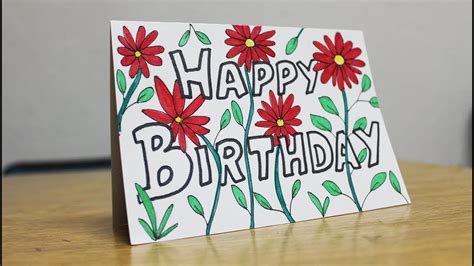 beautiful birthday card  mom handmade card design ideas youtube