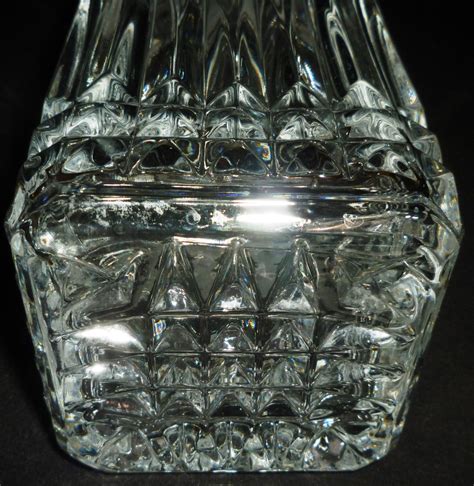 gorgeous clear lead crystal glass liquior decanter