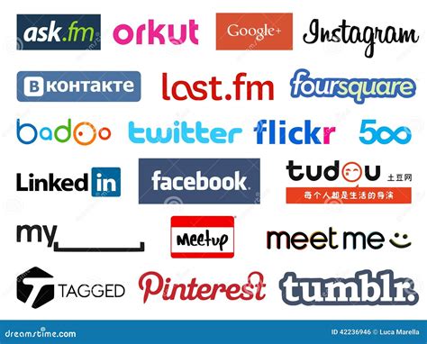 social network logos editorial photo illustration  myspace