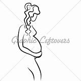 Pregnant Woman Drawing Getdrawings sketch template