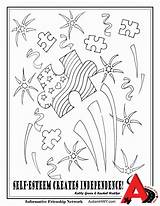 Autism Coloring Pages Self Ribbon Esteem Awareness Kids Popular Getdrawings Coloringhome Independence Creates sketch template