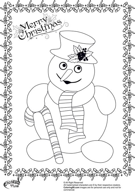 snowman coloring pages team colors