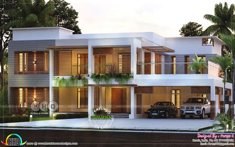 beautiful simple contemporary style house  lakhs kerala home