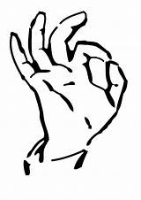 Hand Gesture Clipart Okay Svg Gestures Sign Cartoon Thumb Zero  Finger Fist Language Webstockreview sketch template