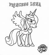 Luna Coloring Pages Mlp Getdrawings Princess sketch template