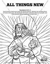 Revelation Coloring 21 Pages Things Sunday School Sharefaith Back Template sketch template