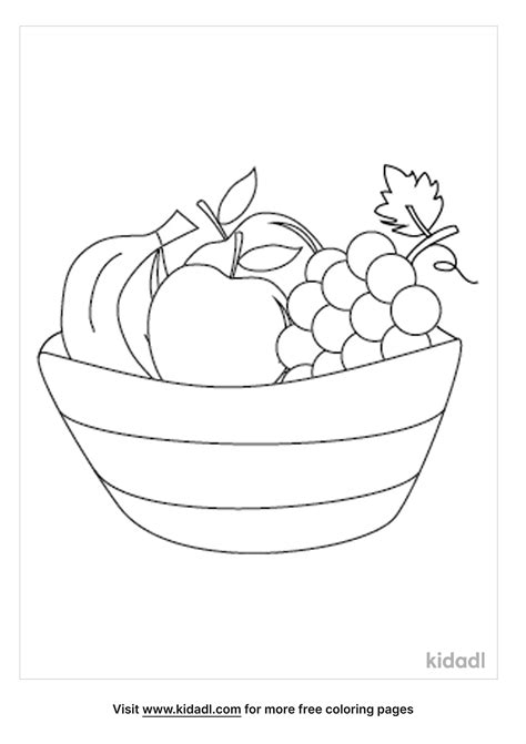 fruit basket coloring page coloring page printables kidadl