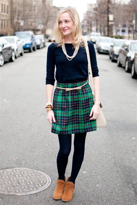 j crew green plaid skirt kelly teske goldsworthy in the city fashion fashion outfits