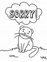 Sorry Coloring Pages Loss Printable Cards Template sketch template