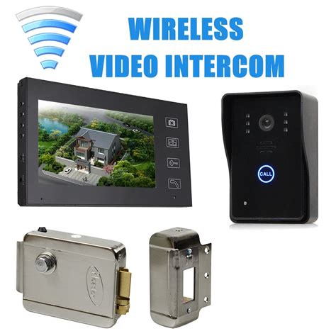 diysecur  wireless video door phone doorbell intercom system touch key electronic lock home