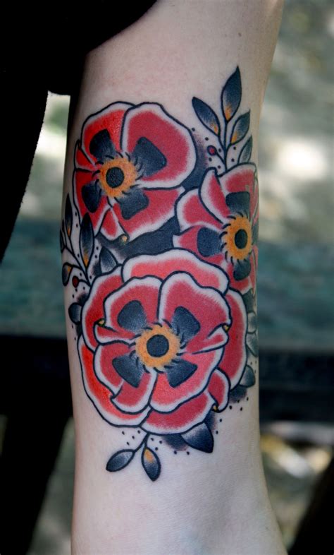 Myke Chambers Traditional Poppy Tattoo Poppies Tattoo Tattoos