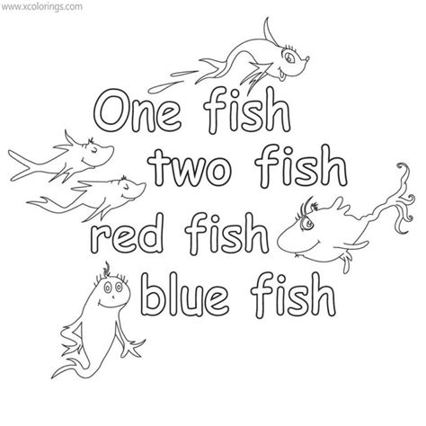 fish  fish red fish blue fish coloring pages printable