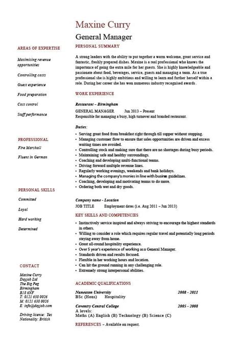 general resume sample pics rnx business
