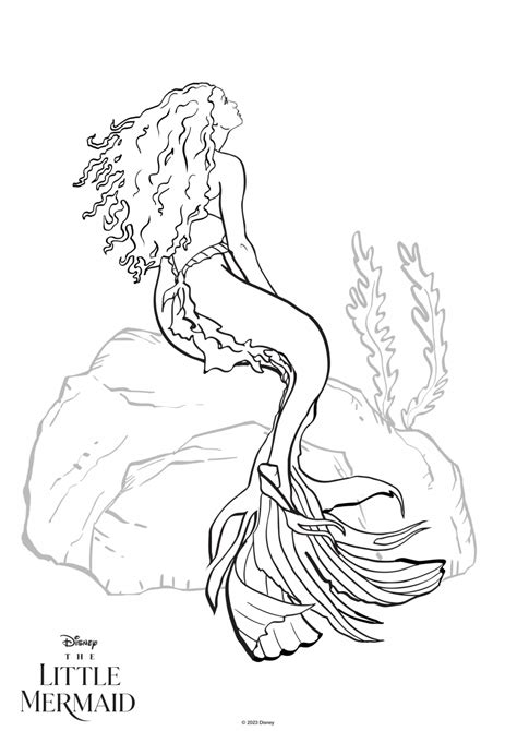 mermaid  action   coloring pages  ariel
