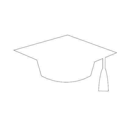 imgs  graduation cap cutout template clipart  clipart