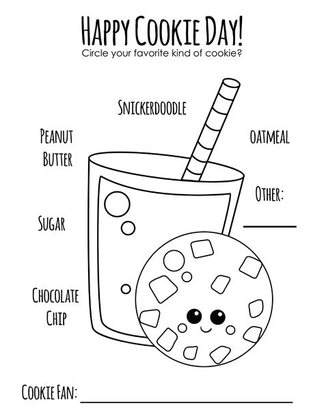 cookies  milk coloring page primoparty