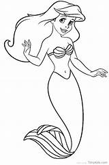 Mermaid Ariel Coloring Pages Little Color Kids Printable Mermaids Cute Book Princess Disney Print Sheets Cartoon Getdrawings Getcolorings Drawings Visit sketch template