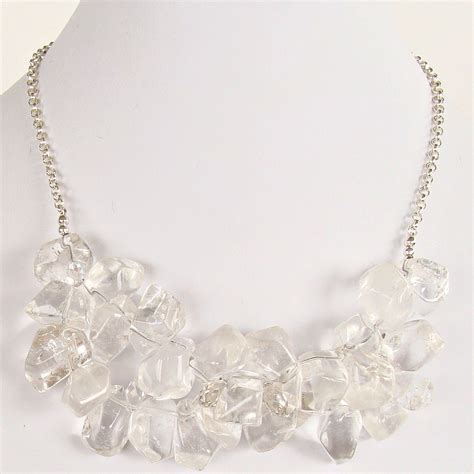 clear quartz crystal necklace