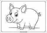 Pig Coloring Pages Printable Children Whatsapp Tweet Email sketch template