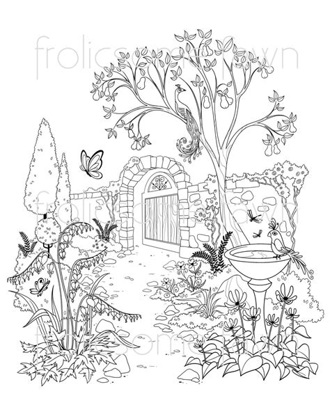 fairy garden coloring sheet thiva hellas