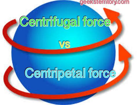 centripetal centrifugal force differences comparison  examples