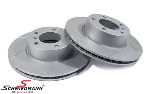 sport brake discs front set xmm ventilated slotted   coated