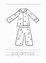 Pajama Pajamas Worksheet Llama Thelearningsite Pijama Rhyming Pj Pyjamas Pyjama Colorir Vestiti Worksheets Educative sketch template