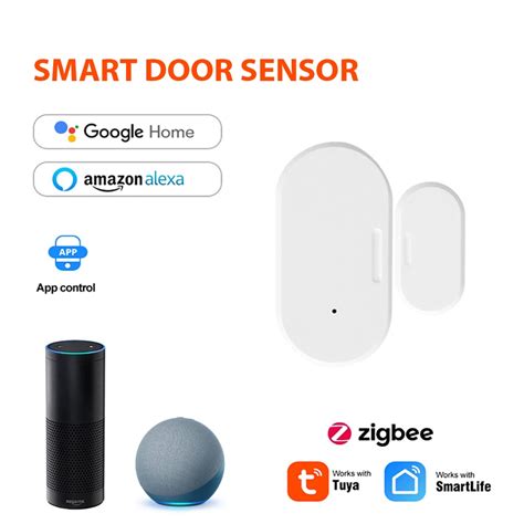 tuya smart wifi zigbee door window sensor smart life open closed