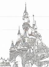 Disneyland Coloriage Château Aplemontbasket Pascher sketch template