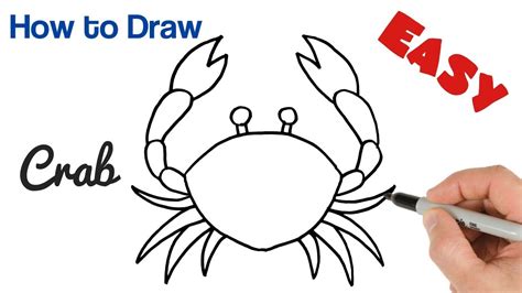 draw  crab easy art tutorial youtube