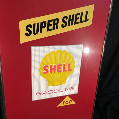 vintage shell super shell gas pump  authentic hose  nozzle