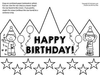 printable birthday crown