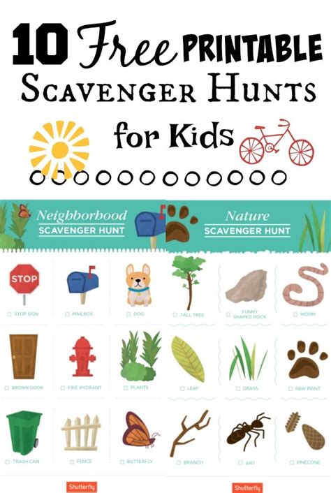 local scavenger hunt printable worksheets  kids scavenger hunt