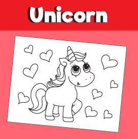 unicorn  hearts coloring page  minutes  quality time