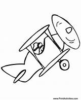 Coloring Airplane Biplane Kids Pages Planes Old Drawing Trains Clipart Fashioned Aeroplane Automobiles Drawings Plane Printactivities Draw Kid Easy Airplanes sketch template