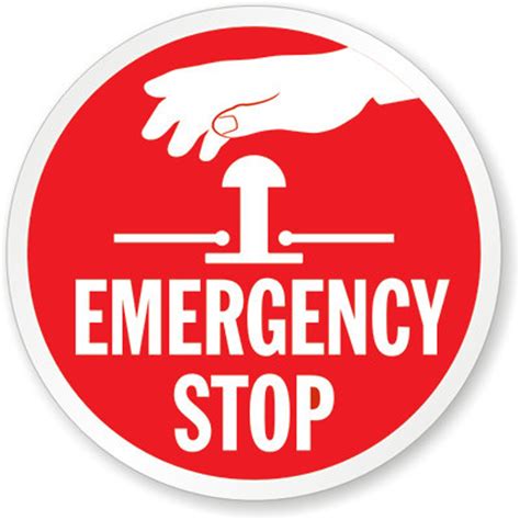 emergency stop  hand symbol