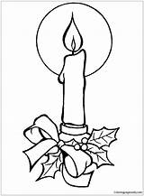 Candle Pages Coloring Holidays sketch template