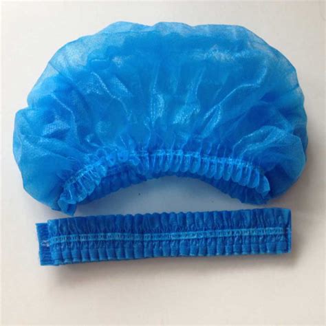 blue disposable  woven bouffant nurse cap  china manufacturer