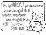 Coloring Grace Faith Pages Kids Bible Gods School Sunday Sheets Printable Children Activity Template Church Christian Paul Verses Stories Kid sketch template