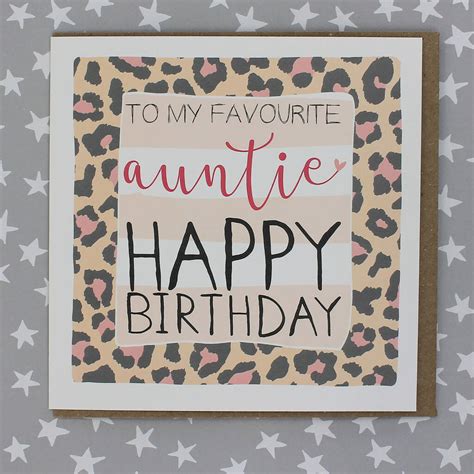 auntie happy birthday card  molly mae notonthehighstreetcom