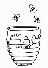 Coloring Pages Honey Bees Bee Popular sketch template