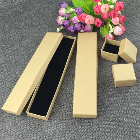 set kraft jewelry boxes kraft necklace boxes jewelry set packaging display box wedding boxes