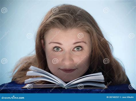 reader stock image image  young literature closely