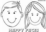 Face Coloring Girl Smiley Pages Clipart Printable Kids Cartoon Print Color Clip Library Popular Getcolorings sketch template