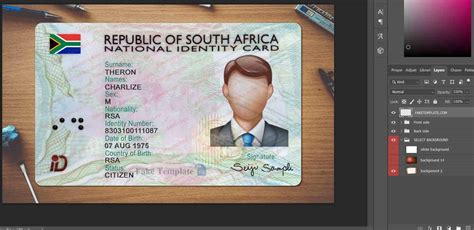 south african id card template id card in south africa fake template