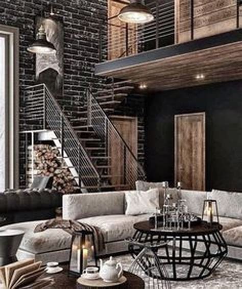 perfect industrial style loft designs ideas  living room  industrial chic interior