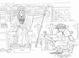 Pharaoh Overseer Granaries Interprets Brothers sketch template