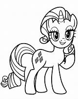 Pony Rarity Coloring Pages Unicorn Little Printable Clipart Alicorn Pretty Kids Quality High Color Library Popular sketch template