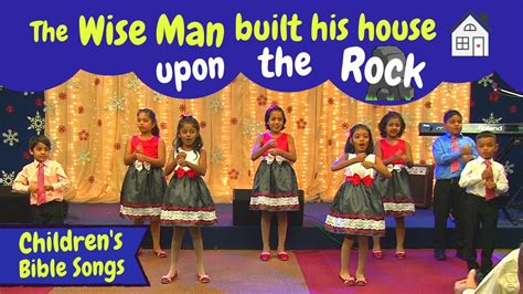 wise man built  house   rock bf kids bible songs  kids action bible songs