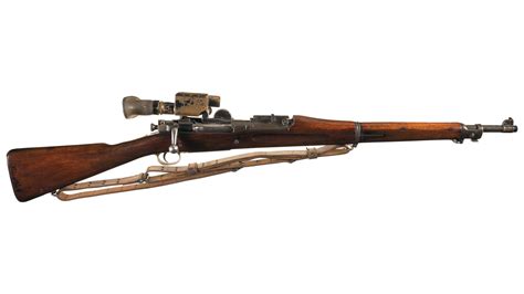 world war  springfield model  bolt action sniper rifle rock island auction